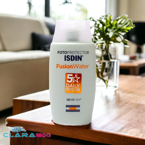 Photoroom-20240523_135837 ضد آفتاب بی رنگ ایزدین ISDIN Fotoprotector Fusion Water SPF 50 - Image 4