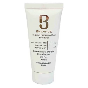 0262411 byzance sunscreeen spf50 light natural beige20 oily skin 594130781208.jpg 300x300 - فلوئید ضد آفتاب رنگی SPF50 بیزانس (Byzance) با شماره 20 (بژ طبیعی)