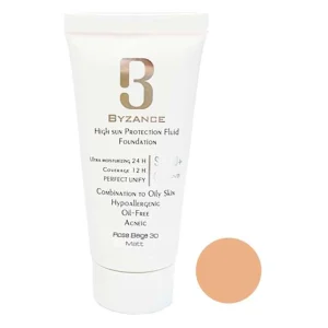 0262436 byzance sunscreeen spf50 rose beage 30 oily skin 594130781201.jpg 300x300 - فلوئید ضد آفتاب رنگی Byzance High Sun Protection SPF50