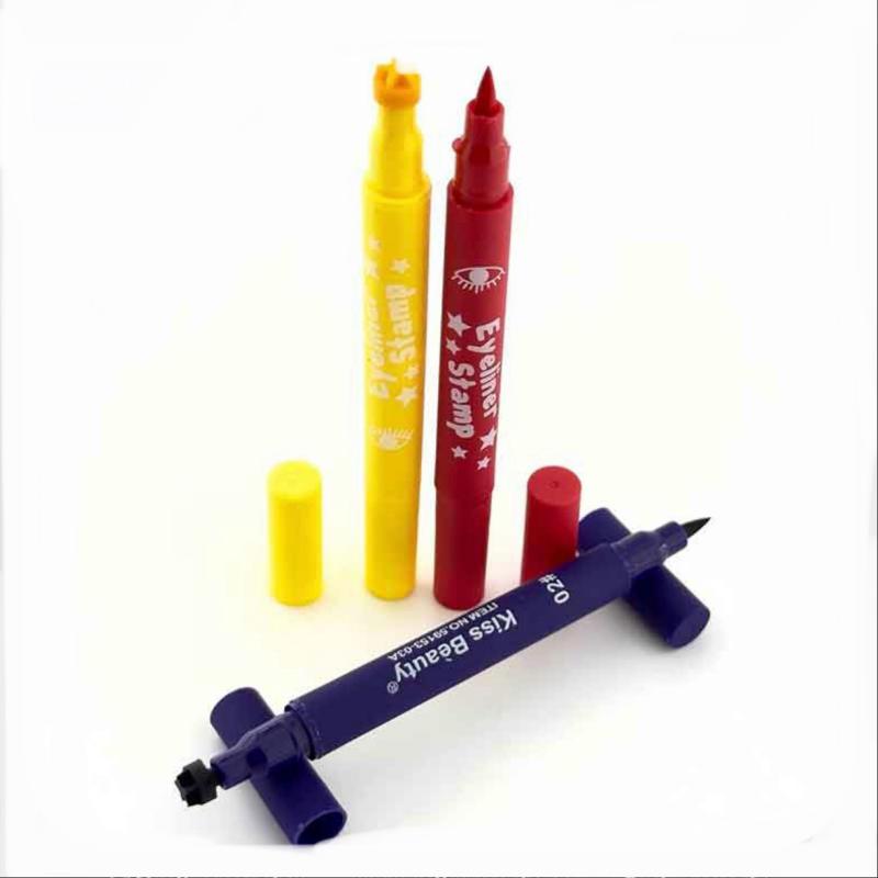 IMG_8871 خط چشم رنگی ماژیکی دو طرفه استامپی طرح دار کیس بیوتی kiss beauty eyeliner - Image 3