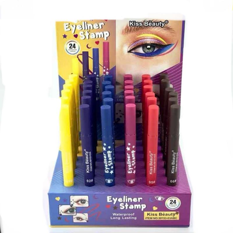 IMG_8872 خط چشم رنگی ماژیکی دو طرفه استامپی طرح دار کیس بیوتی kiss beauty eyeliner