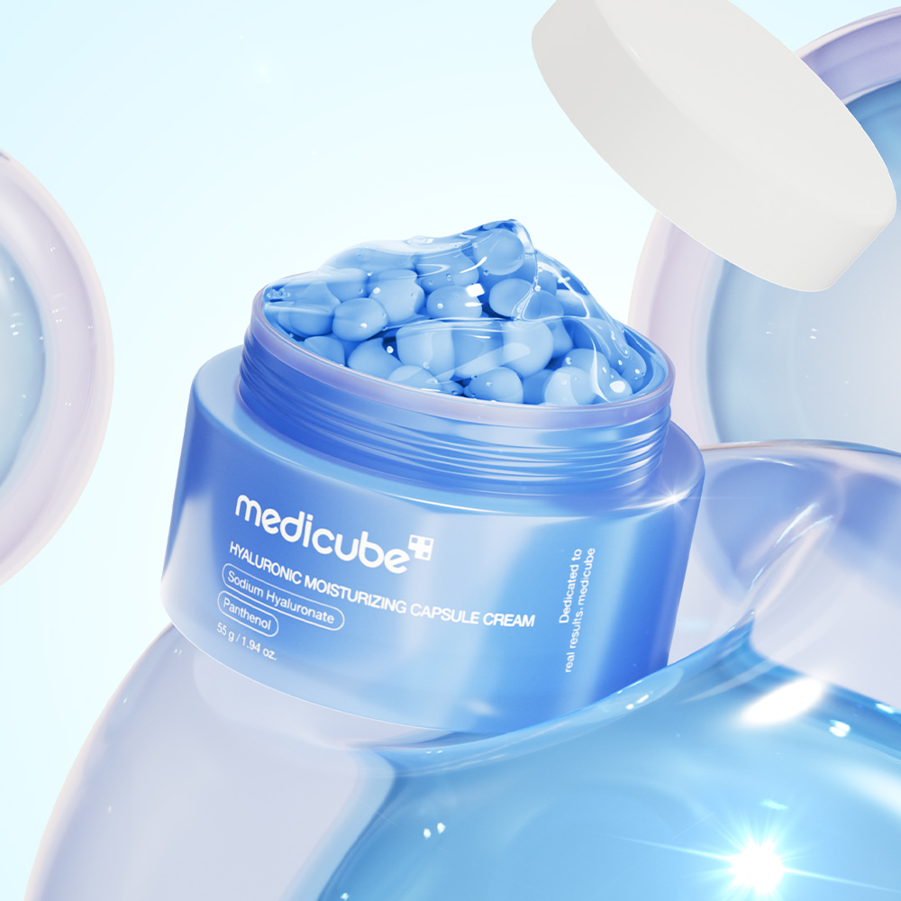 Medicube-Hyaluronic-Moisturizing-Capsule-Cream-7 کرم آبرسان کپسولی مدی کیوب مدل HYALURONIC - Image 2