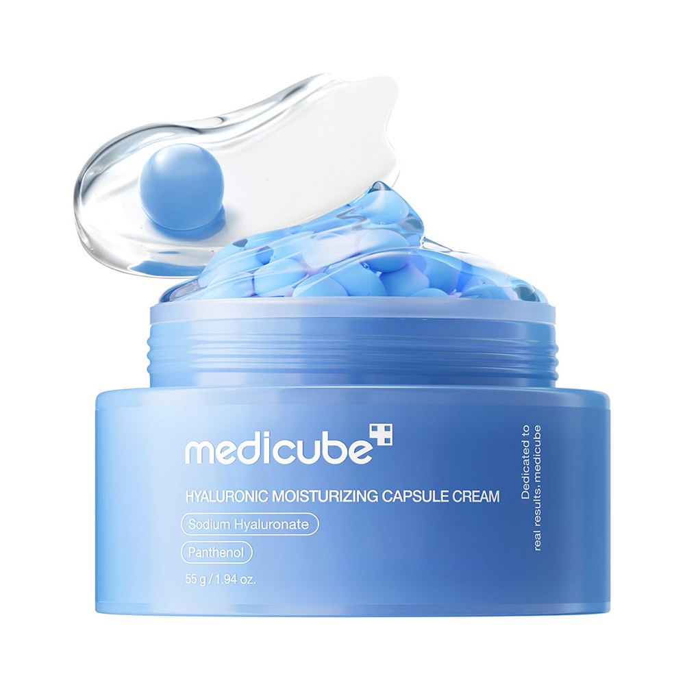 کرم-کپسولی-هیالورونیک-اسید-مدی-کیوب-آبرسان-و-مرطوب-کننده-عمقی-پوست-Medicube-Hyaluronic-Acid-Capsule-Cream کرم آبرسان کپسولی مدی کیوب مدل HYALURONIC - Image 3